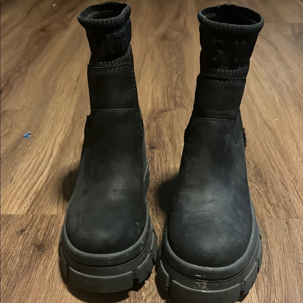 Black Chunky Ankle Boots